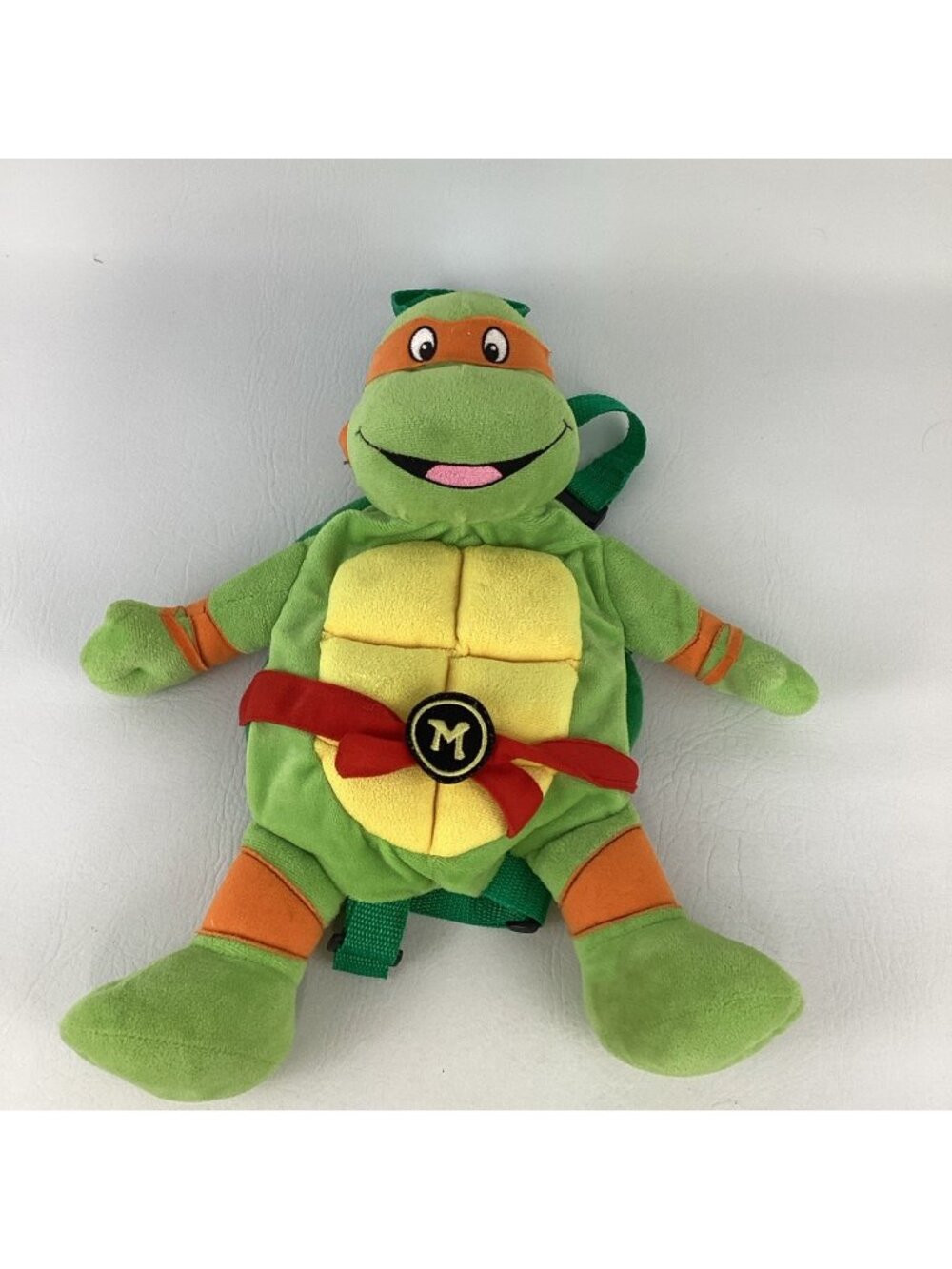 Teenage Mutant Ninja Turtles Michelangelo Plush Backpack Orange Mikey 2009 Bag